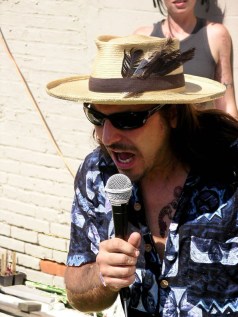 Tom reading poetry, May 2005